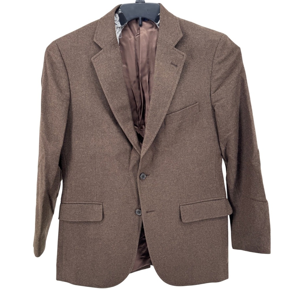 Brooks Brothers 1818 Madison Yorkshire Tweed Moon Sport Coat Blazer Brown 39R